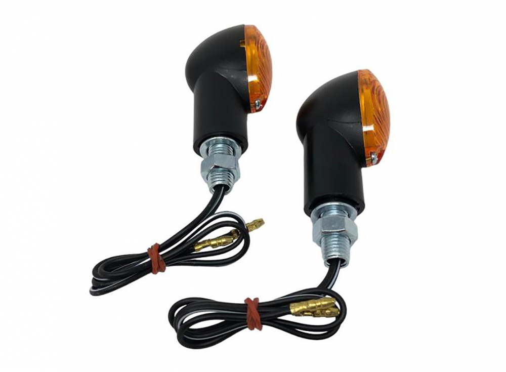 HH Mini - Blinker Cateye / schwarz / kurz / Glas getönt / Paar / E-gepr.