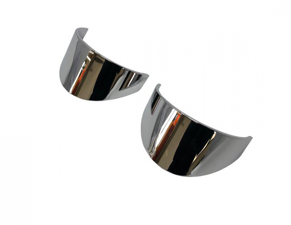 Blinkerschirme / Blinkervisiere / glatt - geschraubt / Yamaha XV / XVS / XVZ / chrom / 1 Paar