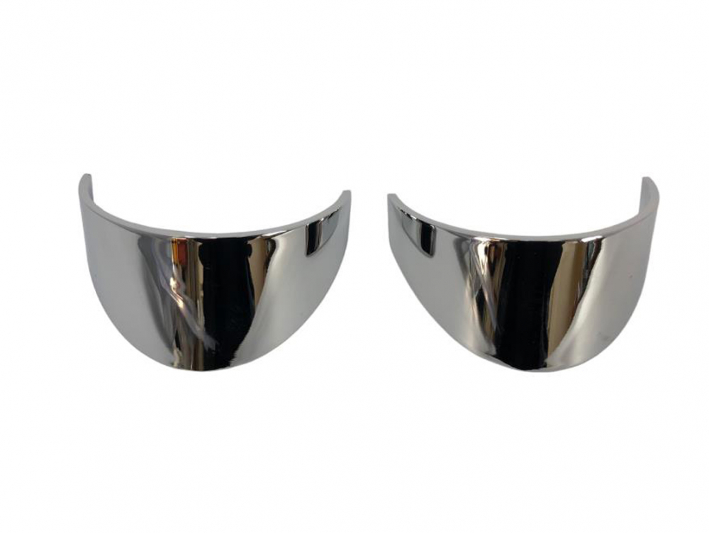 Blinkerschirme / Blinkervisiere / glatt - geschraubt / Yamaha XV / XVS / XVZ / chrom / 1 Paar