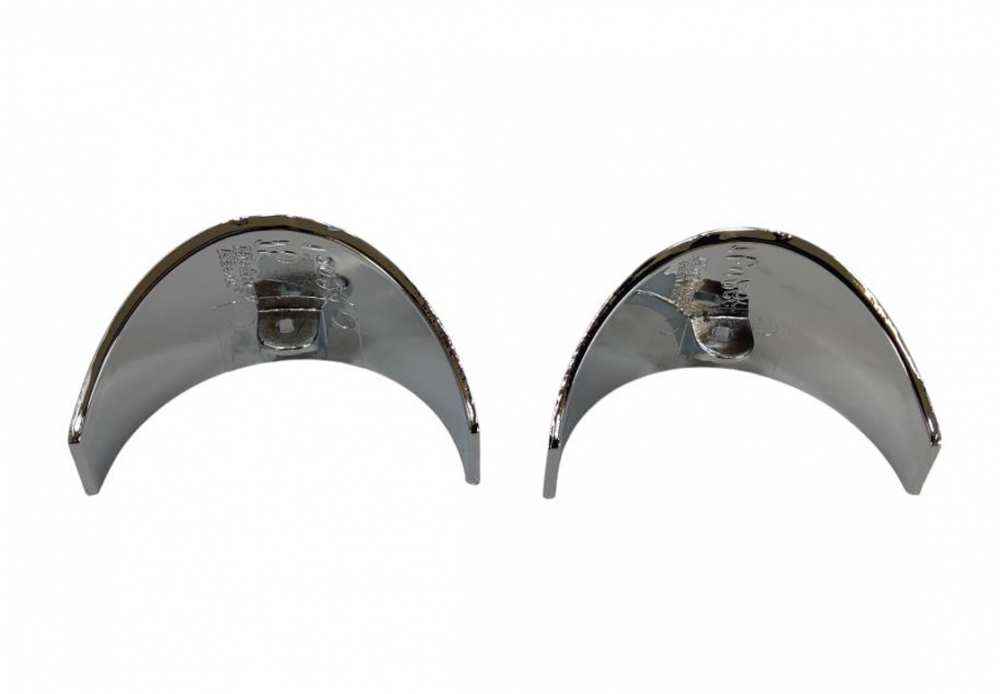 Blinkerschirme / Blinkervisiere / glatt - geschraubt / Yamaha XV / XVS / XVZ / chrom / 1 Paar