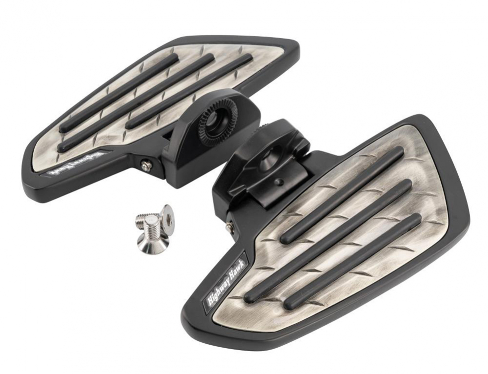 HH Fahrer -Trittbretter / New Tech Glide - Metall / schwarz / Honda VT 750 Shadow - Spirit RC50 - RC53 / 1 Paar / ABE