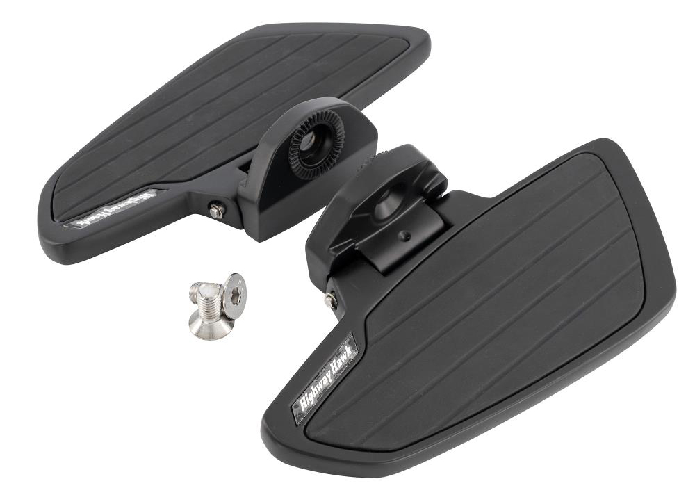 HH Fahrer-Trittbretter / Smooth - schwarz / Honda VT 750 Shadow - Spirit / RC 50/53 / 1 Paar / ABE