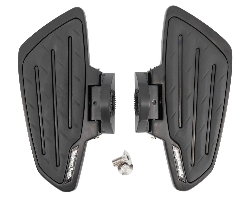 HH Fahrer-Trittbretter / New Tech Glide / schwarz matt / Honda VT 750 Shadow - Spirit / RC50 / RC53 / 1 Paar / ABE
