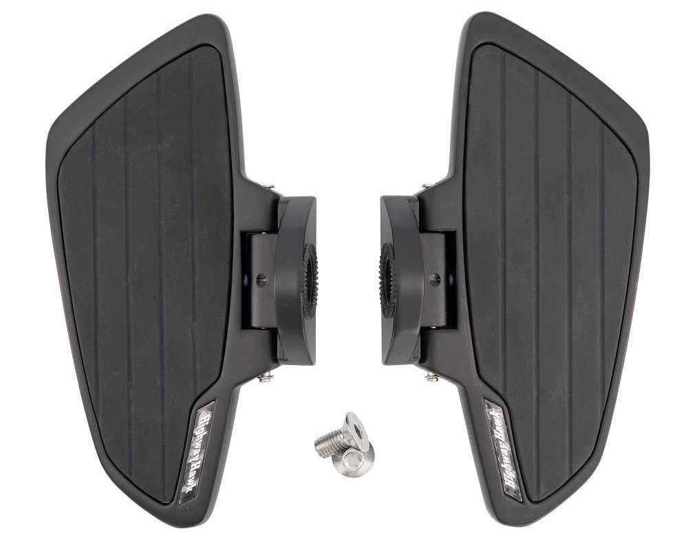 HH Fahrer-Trittbretter / Smooth - schwarz / Honda VT 750 Shadow - Spirit / RC 50/53 / 1 Paar / ABE