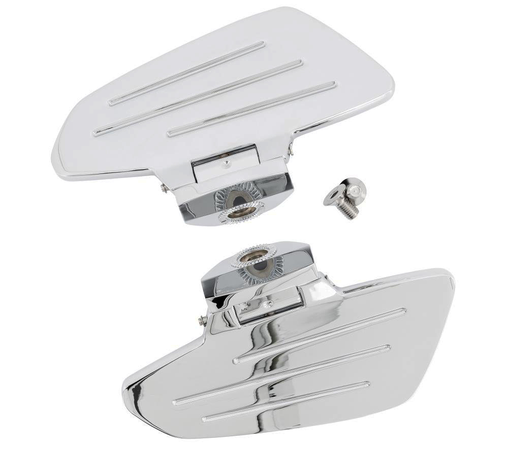HH Fahrer-Trittbretter / Smooth Chrom  / Honda VT 750 ACE C2 / RC 44 / 1 Paar / ABE