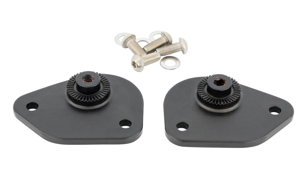 HH Fahrer-Trittbretter / Smooth - schwarz / Honda VT 750 ACE C2 / RC44 / 1 Paar / ABE