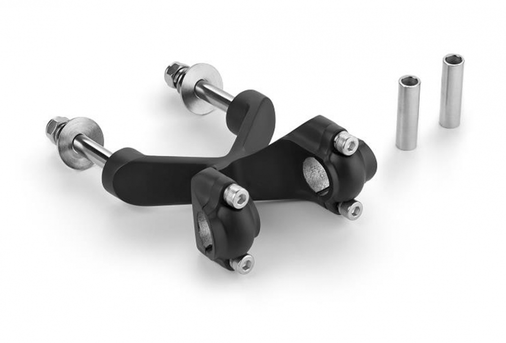 HH - RISER Cross Style / schwarz / 100 mm / für bekannte Chopper / TÜV / 25,4 mm Lenker