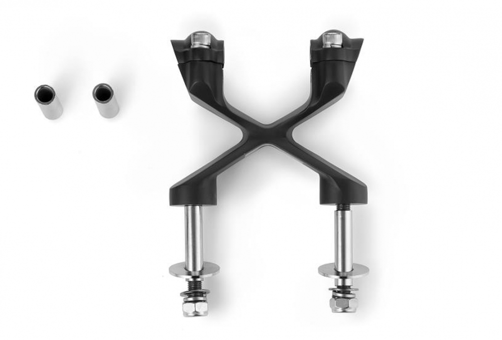 HH - RISER Cross Style / schwarz / 100 mm / für bekannte Chopper / TÜV / 25,4 mm Lenker