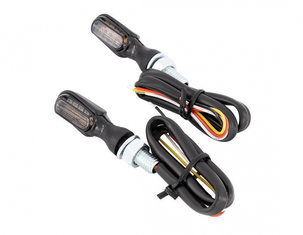 BR BLACK / ALL - IN - ONE / Rücklichtblinker Kombi / HEAT - schwarz / dunkles Glas / 1 Paar / E-Zeichen