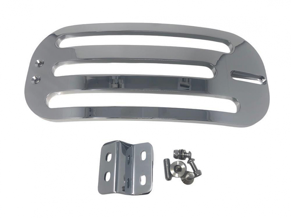 HH Gepäckträger - Solo Rack - Billet - Chrom - mit Halterung / Yamaha XVS 1100 Classic