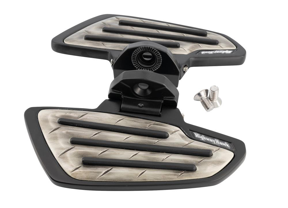 HH Sozius-Trittbretter / New Tech Glide Metall / schwarz / Honda VT 750 ACE 2 / RC44 / 1 Paar / ABE