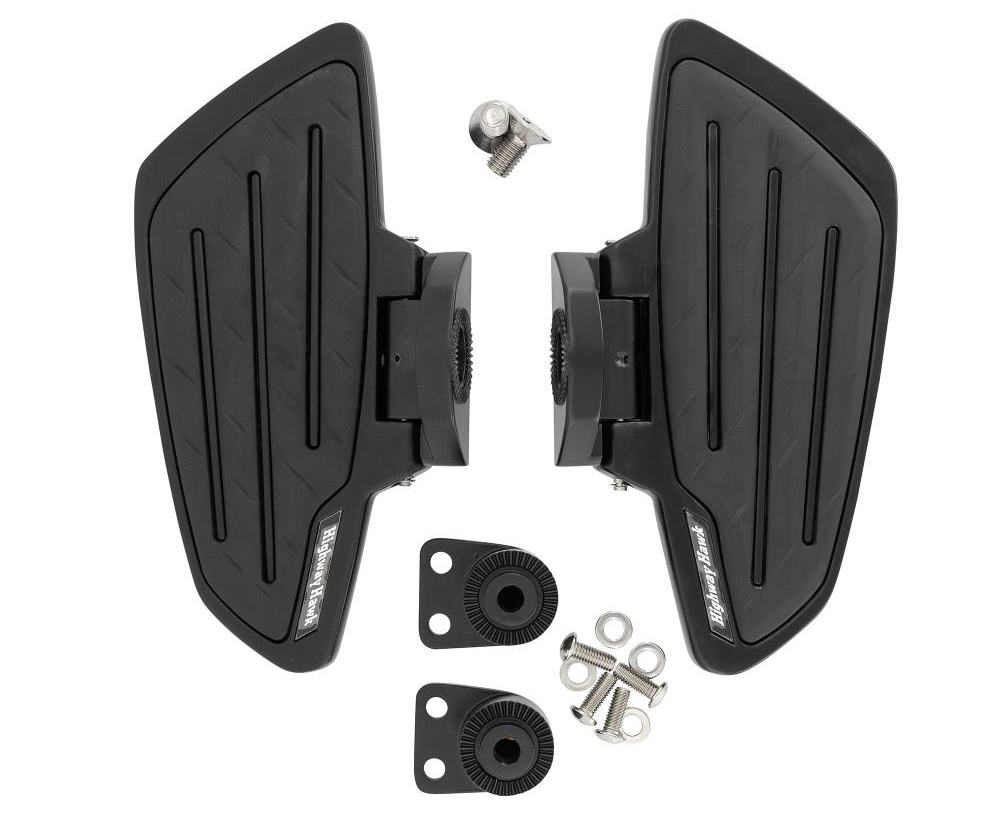 HH Sozius-Trittbretter / New Tech Glide - schwarzmatt / Yamaha XVS 950 / XVS 1300 Midnightstar / 1 Paar / ABE