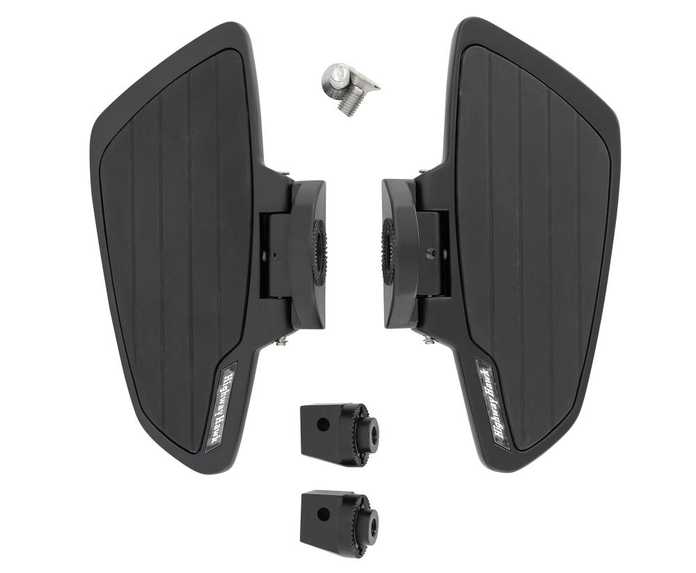 HH Sozius-Trittbretter / Smooth - schwarz matt / Honda VT 750 ACE C2 / RC44 / 1 Paar ABE