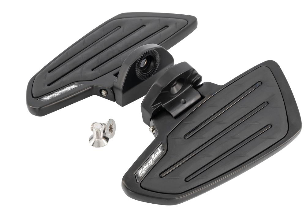 HH Sozius-Trittbretter / New Tech Glide - schwarzmatt / Yamaha XVS 950 / XVS 1300 Midnightstar / 1 Paar / ABE