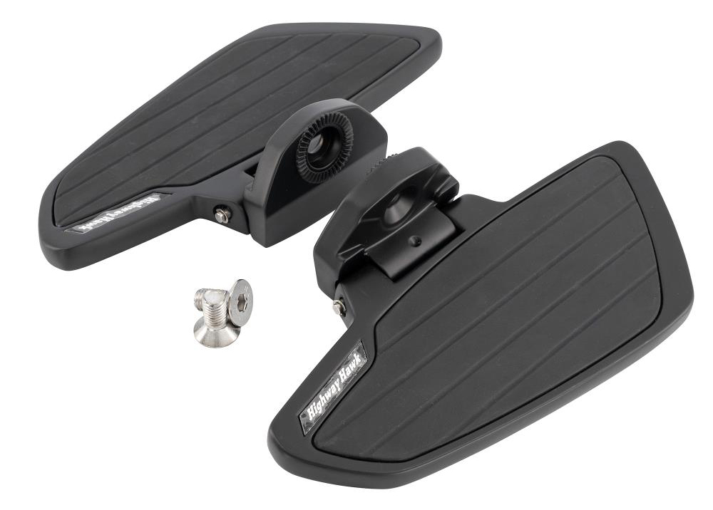 HH Sozius-Trittbretter / Smooth - schwarz matt / Honda VT 750 ACE C2 / RC44 / 1 Paar ABE