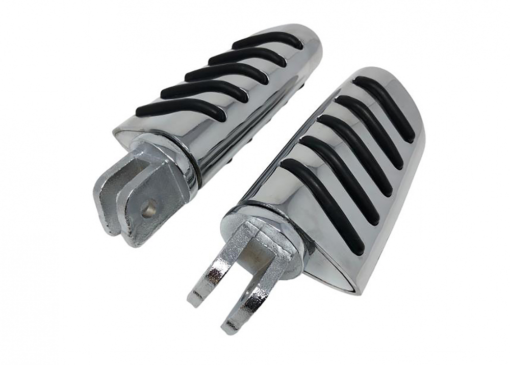 Highway Hawk - Fahrer - Fußrasten / verchromt / Design Tech Glide / Kawasaki VN 800 - 900 - 1500 - 1600 - 1700 - 2000 / 1 Paar
