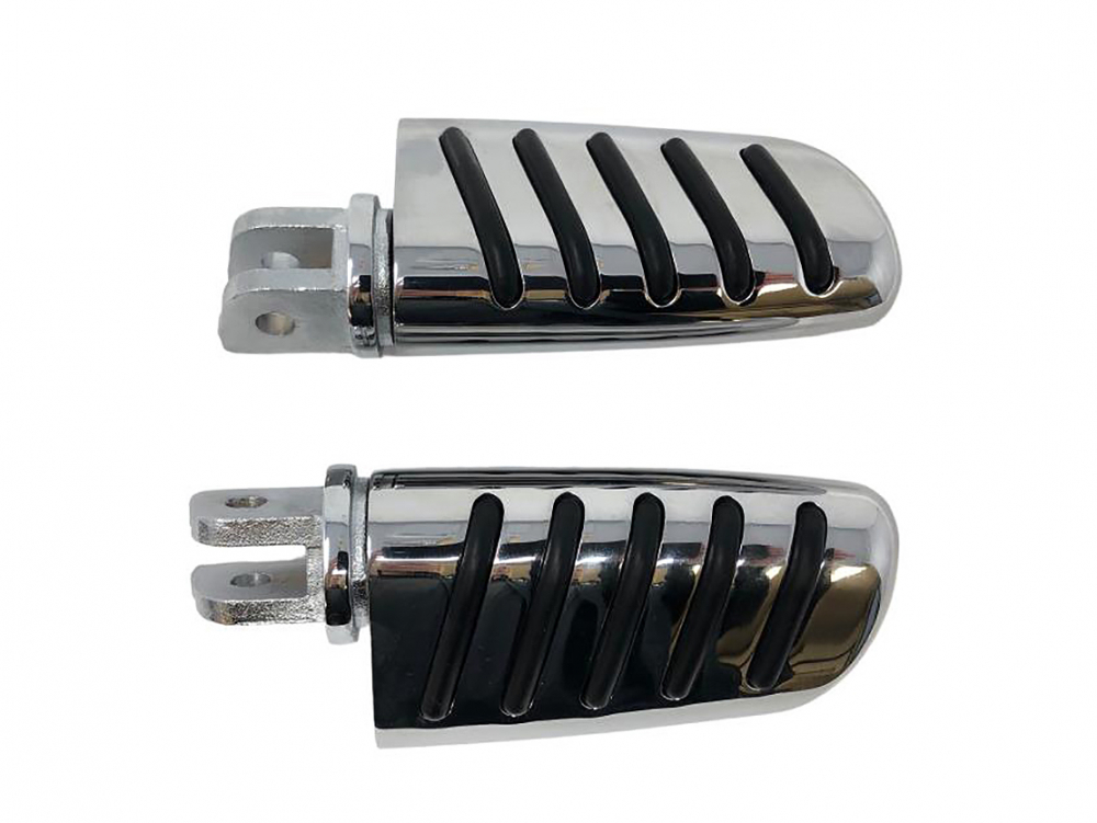 Highway Hawk - Fahrer - Fußrasten / verchromt / Design Tech Glide / Kawasaki VN 800 - 900 - 1500 - 1600 - 1700 - 2000 / 1 Paar