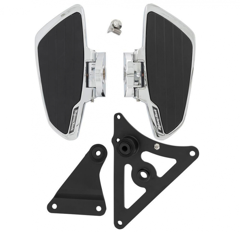 HH Fahrer-Trittbretter / Smooth Chrom / Kawasaki VN 1500/1600 MS + Suzuki VZ 1600 / 1 Paar