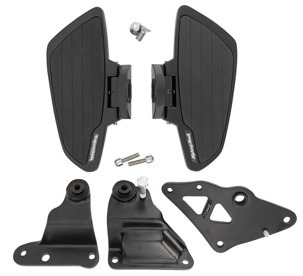 HH Fahrer - Trittbretter / Smooth / schwarz matt / Kawasaki VN 900 Custom / keine Classic / 1 Paar / ABE
