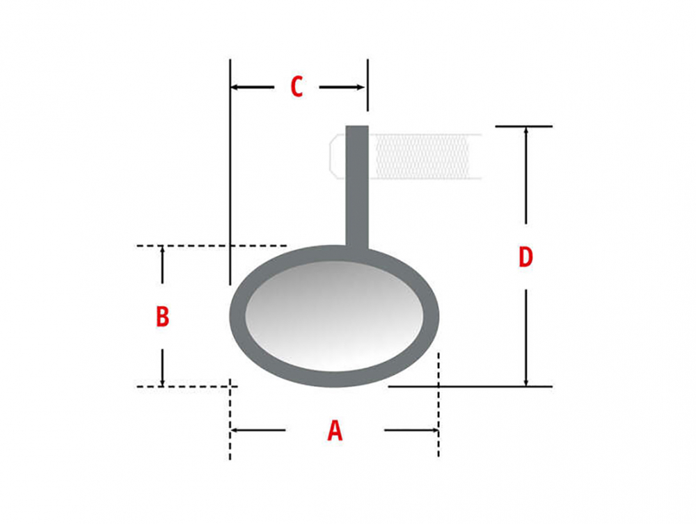 HS Lenkerenden - Spiegel - mit LED-Blinker / universal / CNC VICTORY-X / schwarz / 1 x Spiegel