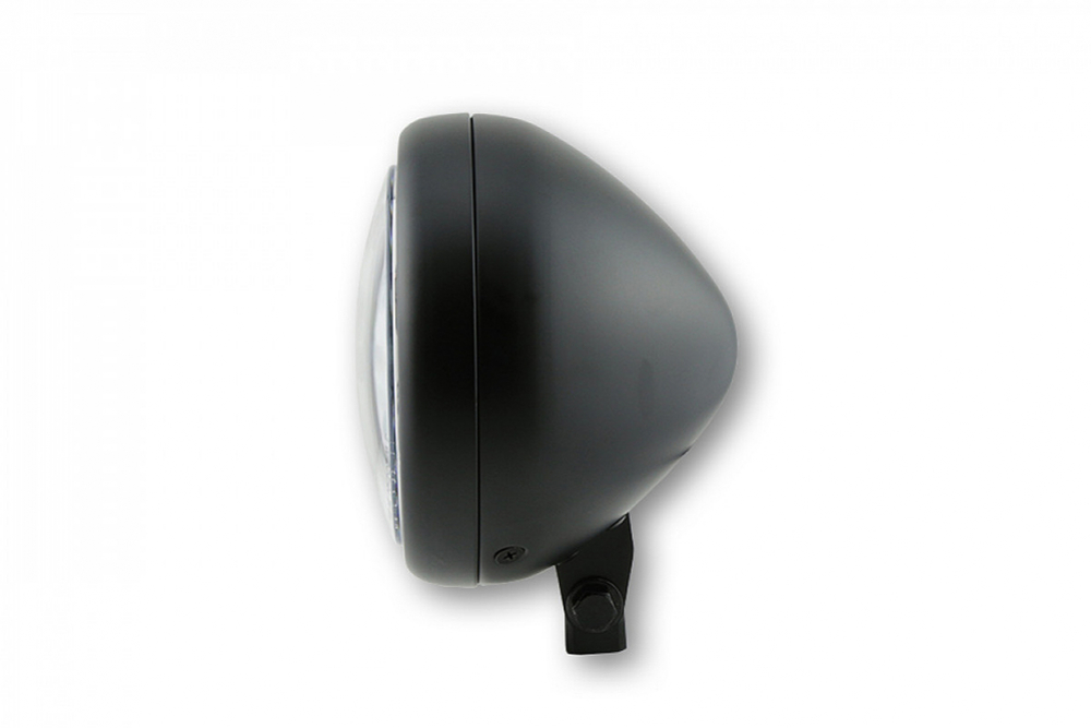 SALE: HS - 5 3/4 Zoll - LED-Scheinwerfer / black / PECOS - TYP 7 / mit Standlichtring / E-Zeichen