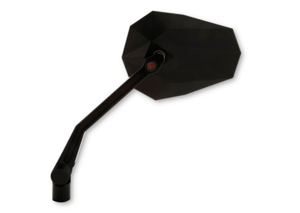 HS Spiegel - universal / Stealth -X2 - mit LED-Blinker - schwarz / E-geprüft / 1 Paar