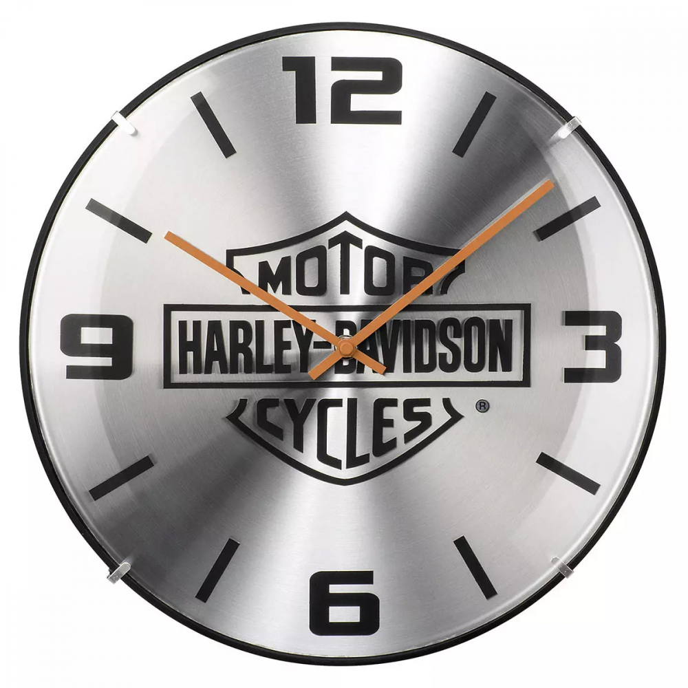 Harley-Davidson - Wanduhr Bar & Shield Dome