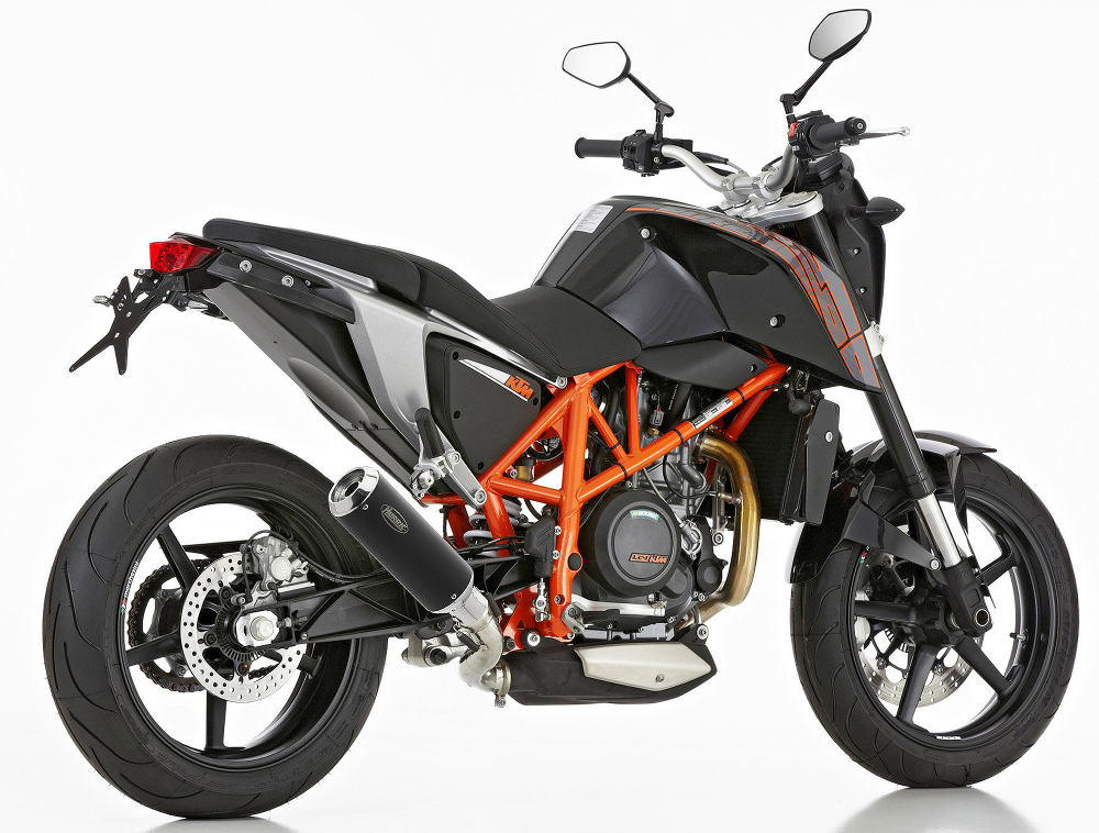 HURRIC Lap 1 / Endschalldämpfer schwarz-matt / KTM Duke 125 / bis 2016  / ABE