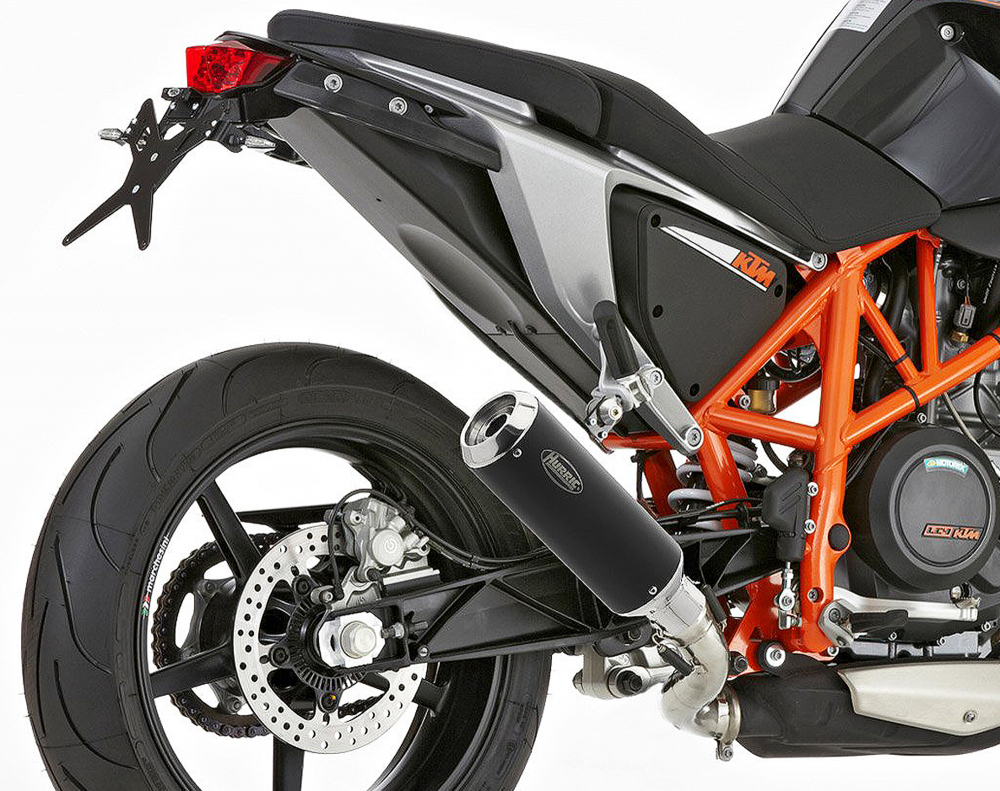 HURRIC Lap 1 / Endschalldämpfer schwarz-matt / KTM Duke 125 / bis 2016  / ABE