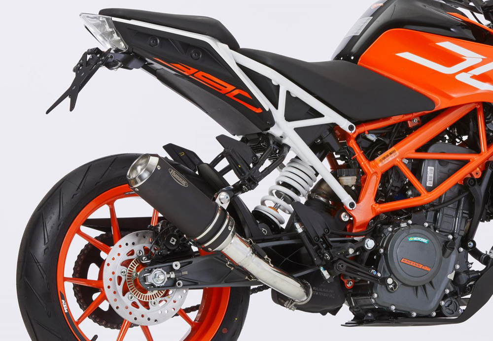 HURRIC Lap 1 / Endtopf schwarz-matt / KTM Duke 125 / ab 2017  / ABE