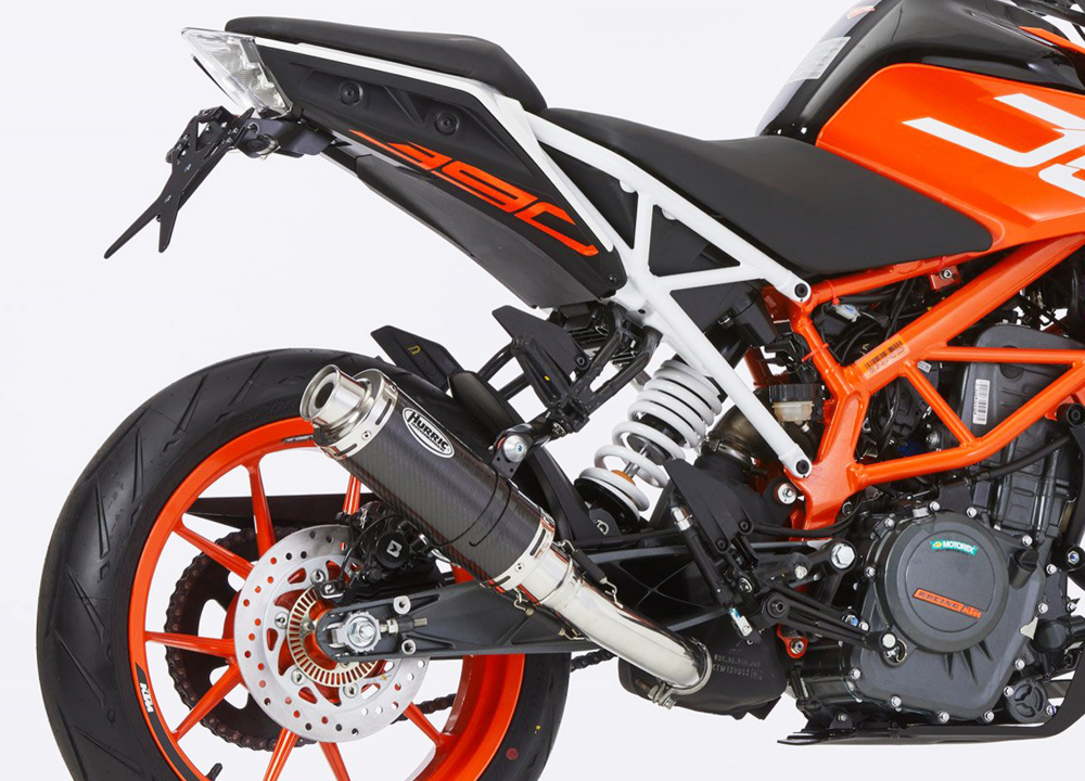 HURRIC Supersport / Endtopf Carbon / KTM Duke 125 / ab 2017  / ABE