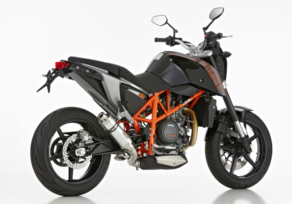 HURRIC Supersport / Endschalldämpfer Alu silber / KTM Duke 690 / bis 2016  / ABE