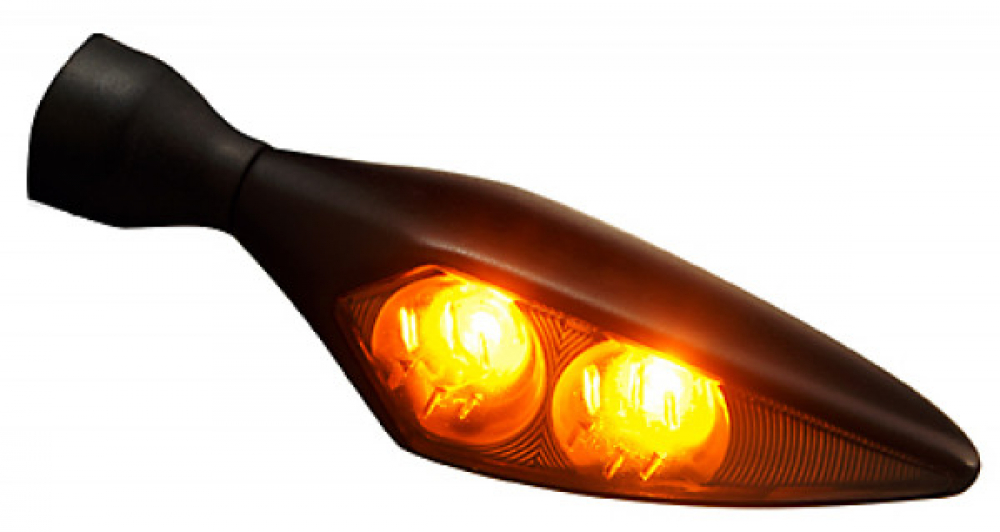 Kellermann Blinker Micro Rhombus Dark / schwarz / getön. Glas / hinten rechts - vorne links  / Stück / ECE