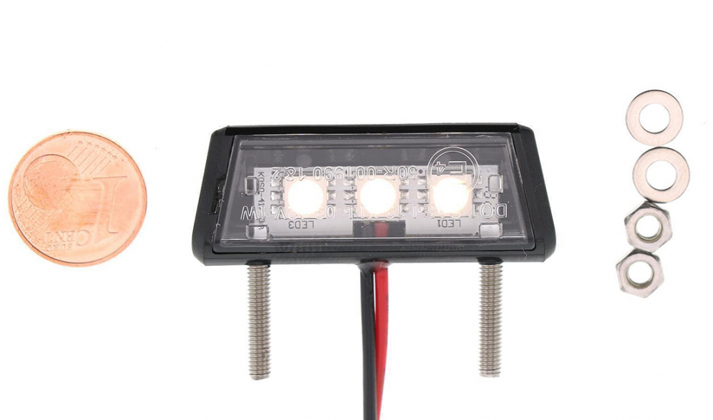 LED Mini Kennzeichenleuchte KOSO Micro - Blade - schwarz / universal / E-Zeichen