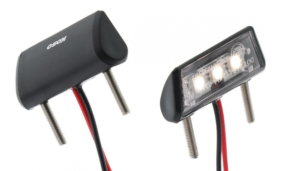 LED Mini Kennzeichenleuchte KOSO Micro - Blade - schwarz / universal / E-Zeichen