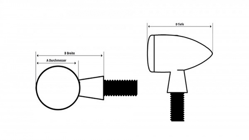 Kellermann LED - Micro S DARK DF / All-in-One Rückli-Blinker - Kombi / Paar