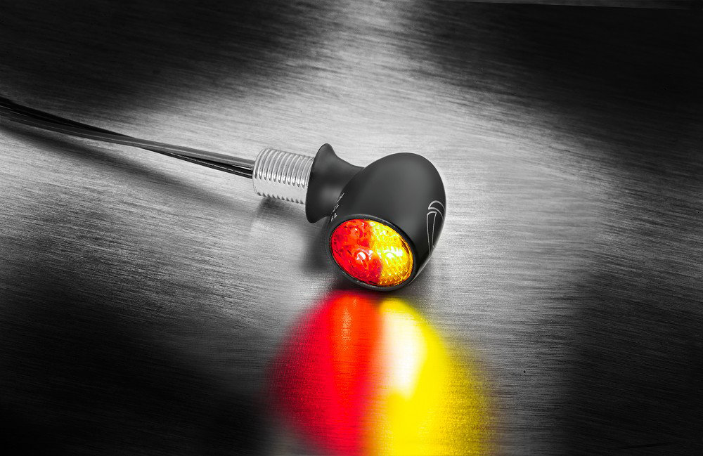 Kellermann LED Atto Dark DF - Rück-, Bremslicht + Blinker / schwarz / 1 Stck / E-Zeich.