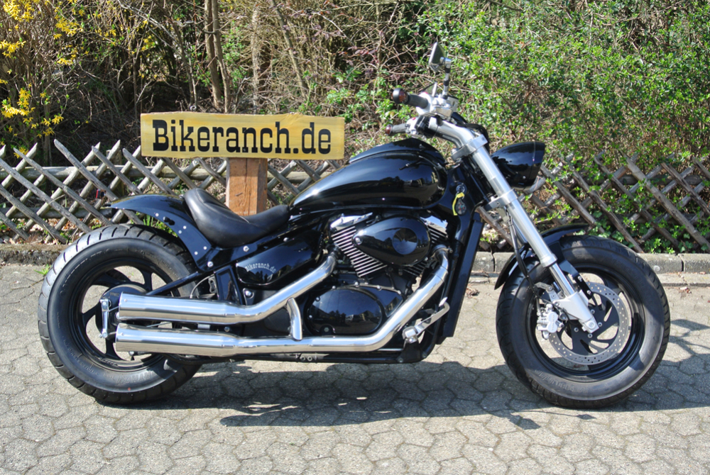 Falcon Double Groove Komplettanlg. / SUZUKI VL / C / M 800 Intruder / ab 2006 / KAT / silber / EG - ABE