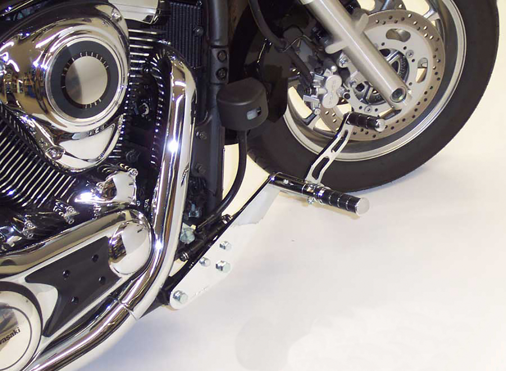 MB vorverl. Fußrasten / 18 cm / Ness Style gefräst / chrom / Kawasaki VN 1700 Classic / VNT 70 E / auch ABS / Tüv