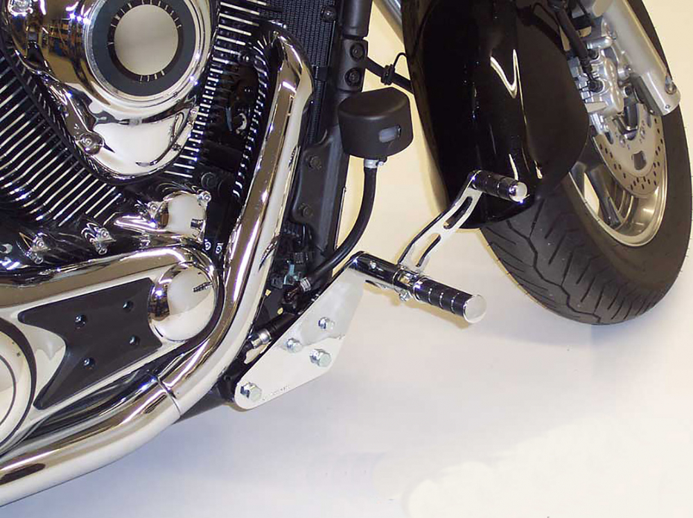 MB vorverl. Fußrasten / 10 cm / Ness Style gefräst / chrom / Kawasaki VN 1700 Classic / VNT 70 E / auch ABS / Tüv