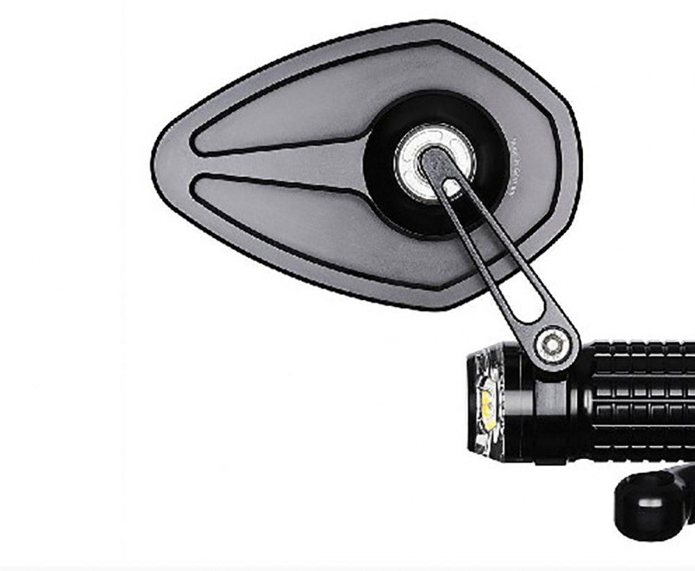 motogadget mo.view pace / glasloser Rückspiegel für Lenkerenden - 1 Zoll und 22 mm / E-Zeichen