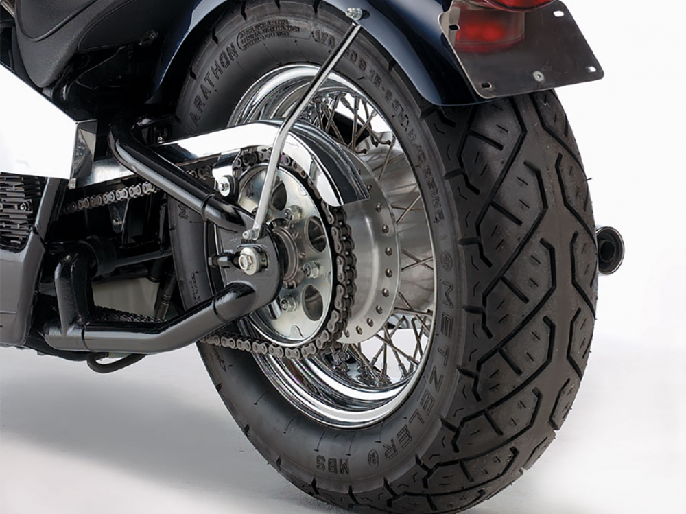 MB Felgenring hinten 4.50 x 15" / Aluminium poliert / für Breitreifenumbau / Honda VT 600 - PC21 / TÜV