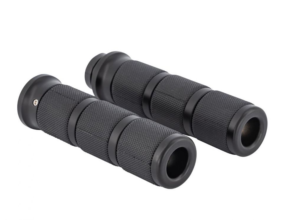 HH GRIFF-SET - Black Speed / mit Gaszugaufnahme + ohne herausnehmbare Endkappen / Suzuki / Yamaha