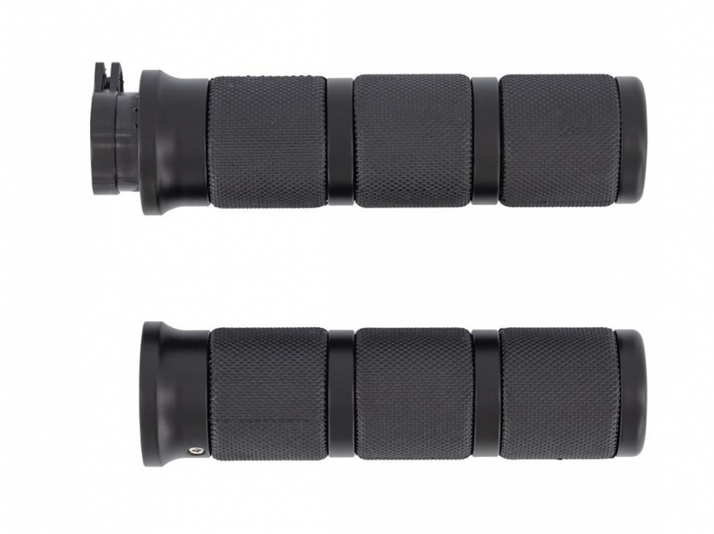 HH GRIFF-SET - Black Speed / mit Gaszugaufnahme + ohne herausnehmbare Endkappen / Suzuki / Yamaha