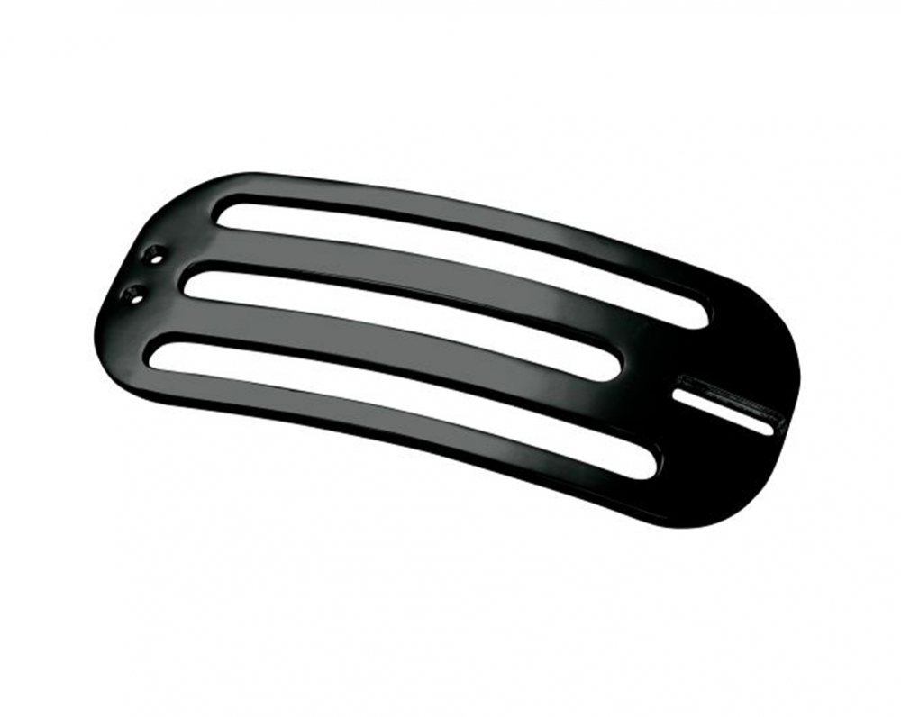 Gepäckträger Solo Rack - Billet - schwarz glänzend - komplett mit Halterung / Indian Chief