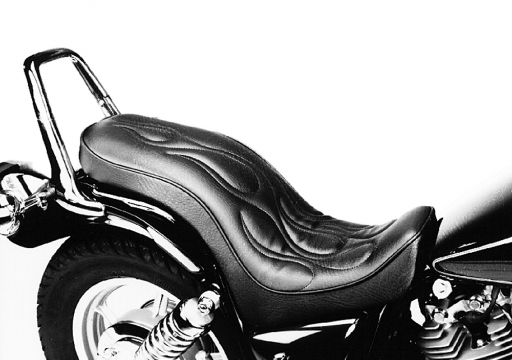 Sitzbank Hard Rider / Yamaha XV 750 / 1100 Virago / Original-Heckfender / Muster nach Wahl