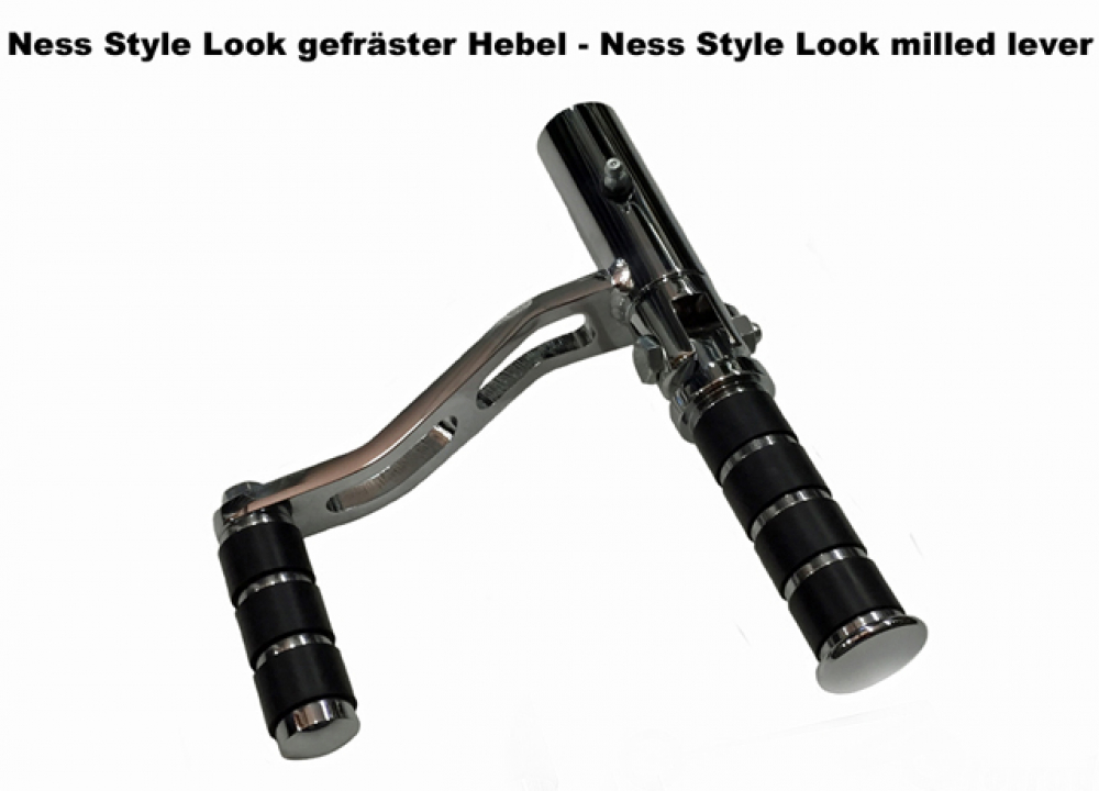 MB Fußrastenanlage / 42 cm / schwarz-matt / Ness Style / gefräste Hebel  / HD Sportster / XL2 / ABS / ab 2013 / Tüv