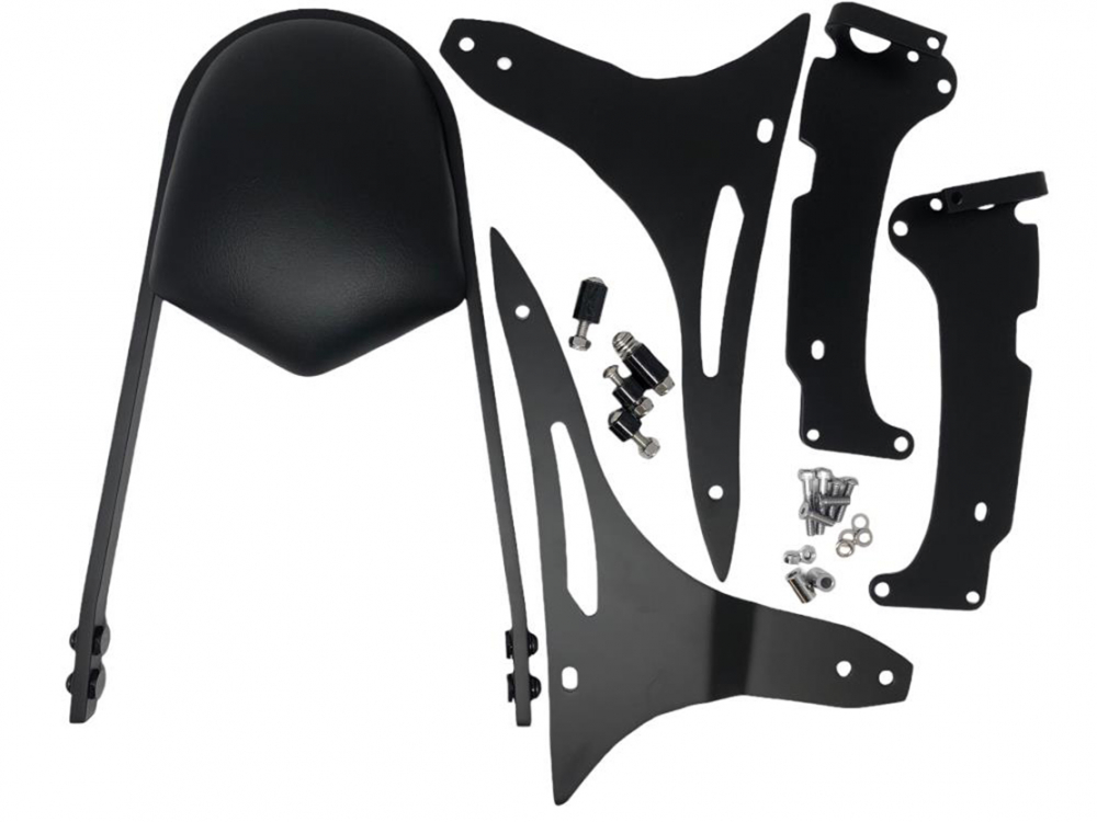 HH Sissy Bar "Wide" / schwarz / 400 mm h / Honda VT 1300  CX Fury / SC 61 / inkl. aller Halterungen