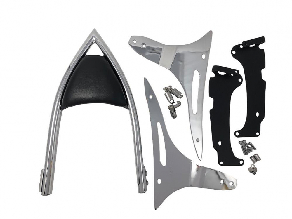 HH Sissy Bar "Arch" / chrom / 400 mm h / Honda VT 1300 Fury CX - SC61/ inkl. aller Halterungen