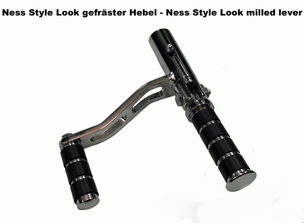MB vorverl. Fußrasten / 12 cm / Ness Style gefräst / chrom / SUZUKI VL 125 Intruder/ Tüv